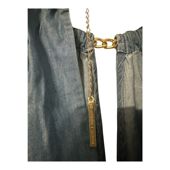Michael Kors Womens Denim Blue Halter Hi-Lo Dress, Large - Picture 4 of 8